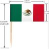 100 Pcs Mini Stick Cupcake Toppers Flags,Party Decoration Celebration Cocktail Food Bar Cake Flags (Mexico) view 2