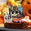 A Little Boo is Almost Due Cake Topper, Happy 1st Boo Day, Ghost Halloween Baby Shower Gender Reveal Party Decorations for Boys view 4