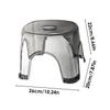 Transparent Shower Footstool - Small Shower Bench, Portable Shoe Change Stool Shelf | Non-Slip and Waterproof Transparent Stool, Lucite Bathroom Footrest for Small Shower Rooms at Bed in view 3