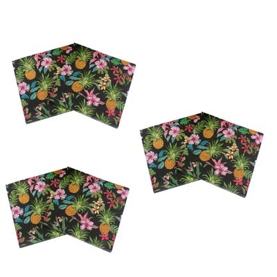 Beaupretty 60pcs Birthday Napkins Pineapple Party Cartoon Printed Paper Napkins for Birthday Dinner Party Favors Supplies