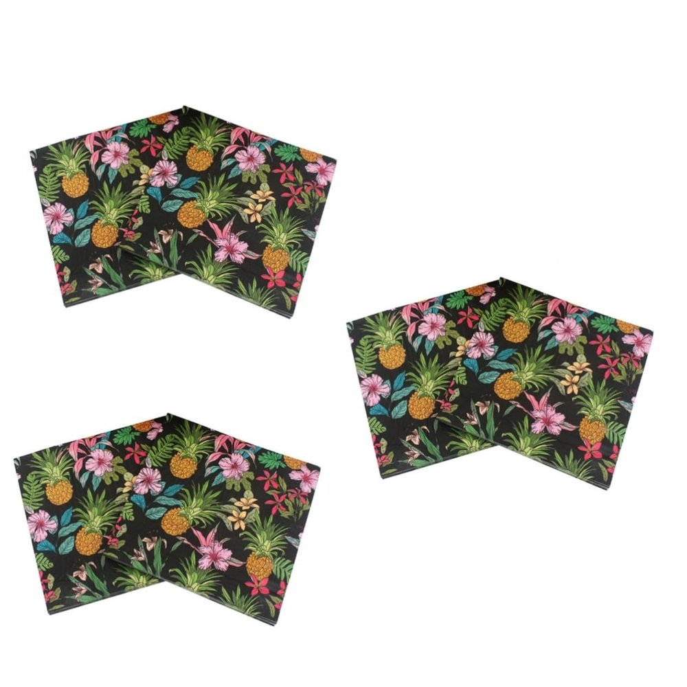 Beaupretty 60pcs Birthday Napkins Pineapple Party Cartoon Printed Paper Napkins for Birthday Dinner Party Favors Supplies
