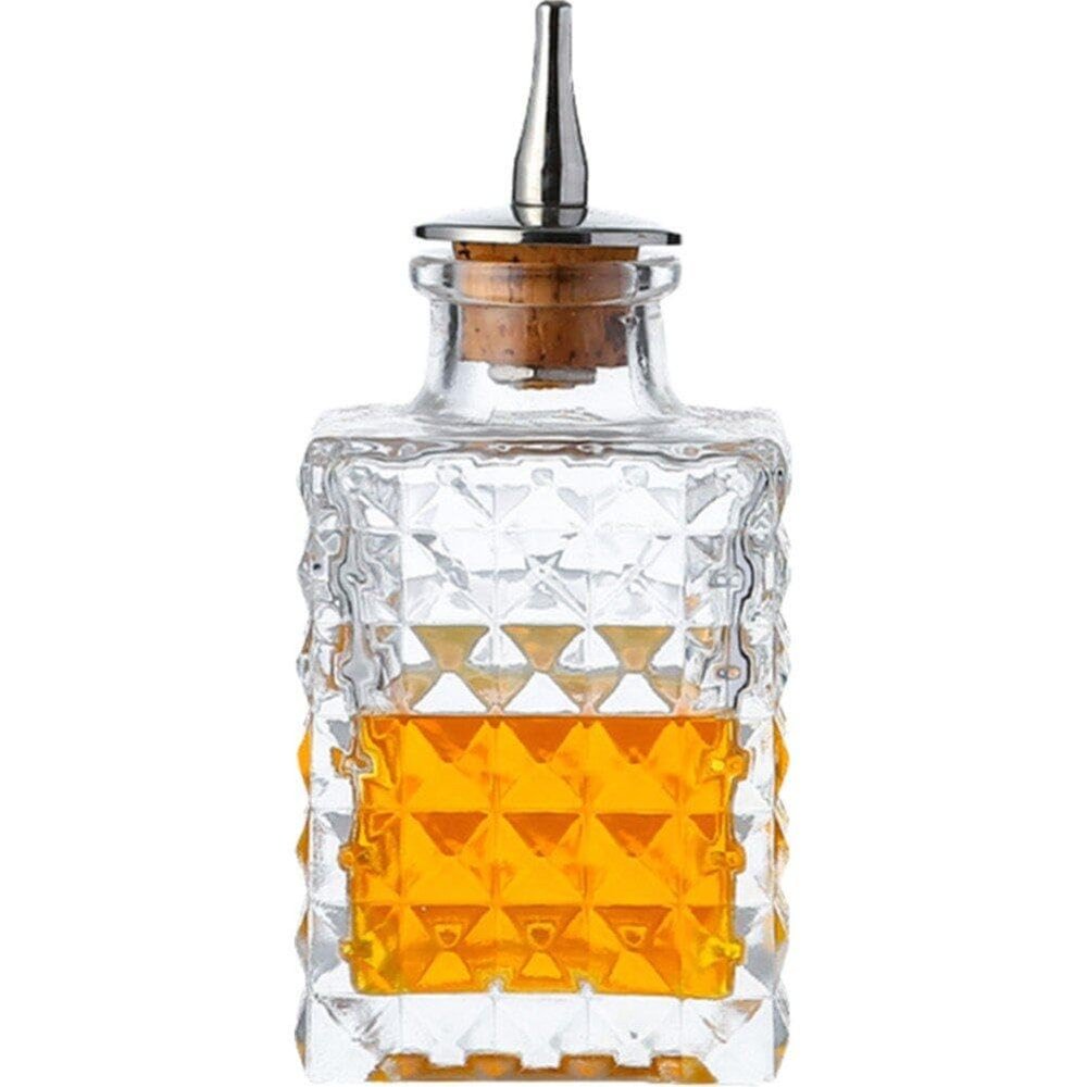 Glixoft Bitters Bottle Vintage Dasher Bottle Cocktail Mixing Glass Bottles Mixing Drinks Dispenser for Home and Bar Restaurant,