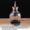 Glixoft Bitters Bottle Vintage Dasher Bottle Cocktail Mixing Glass Bottles for Home and Bar Restaurant House Kitchen, Round view 2