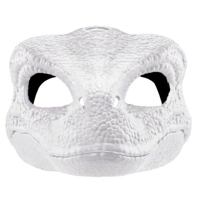 ALXOY Halloween Dinosaur Mask Moving Jaw Hard Plastic Dino Mask with Lifelike Teeth and Open Tyrannosaurus Rex (Blue C)