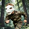 ALXOY Halloween Dinosaur Mask Moving Jaw Hard Plastic Dino Mask with Lifelike Teeth and Open Tyrannosaurus Rex (Blue A) view 3