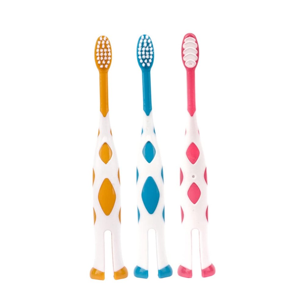 HAPINARY Kids Toothbrushes and Comfortable Non-Slip Grip Handle 6pcs with Soft Bristles Plastic Manual Toothbrush Set Bathroom Accessories for Children Ages 2-5