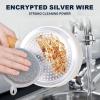 10PCS Multifuctional Wire Dishwashing Rags for Wet and Dry, New Upgraded Round Multipurpose Double Layer Non Scratch Wire Dishcloth Cleaning Washing Cloth for Dishes,Stove Tops,Sinks, Counters view 2