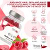Troo Health Care Radiance HSN 60 Raspberry Flavour Gummies - Advanced Hair Skin & Nails Supplement for Men & Women - 13 Essential Nutrients Inlcuding Biotin view 2