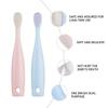 Hoement 2pcs Soft-bristled Boy Girl's Toothbrushes Tongue Cleaner Adorable Design for Boys and Girls view 3