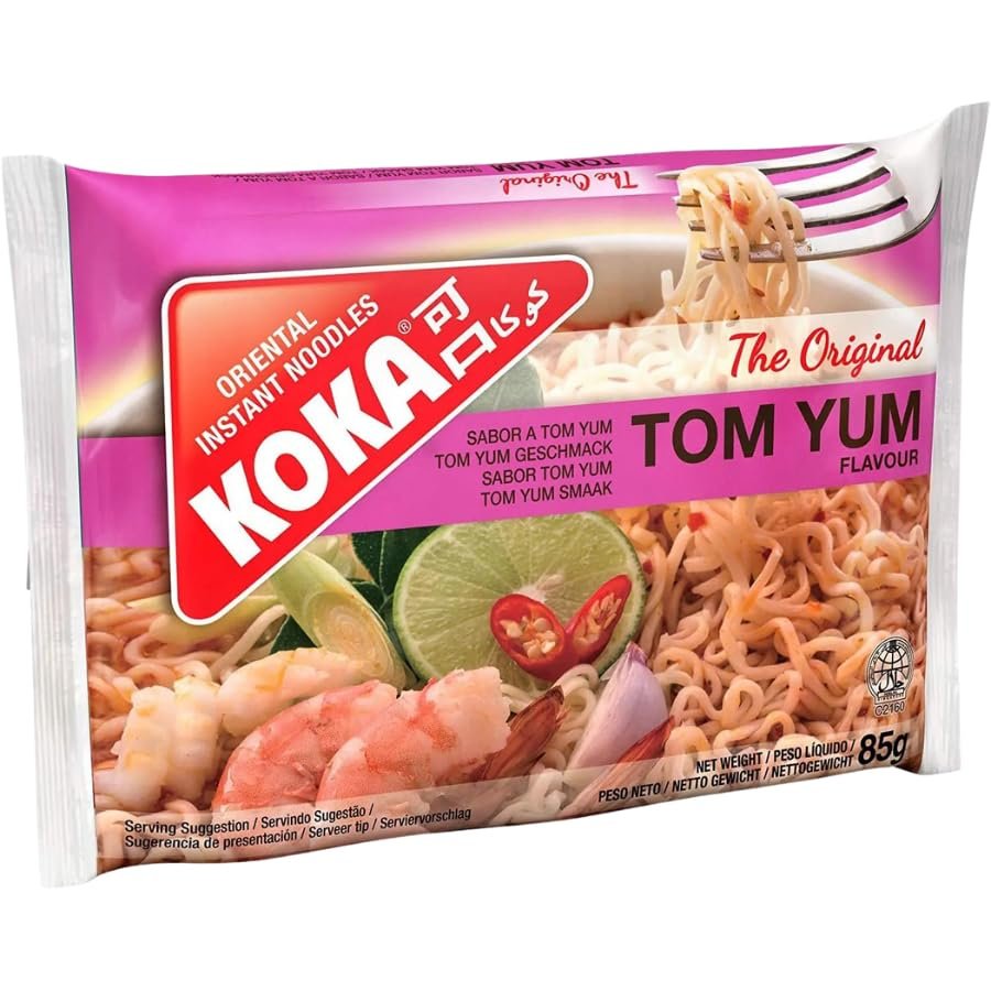 Instant Noodle Bundle Pack with Koka The Original Tom Yum Flavour Oriental Instant Noodles (30 x 85g) - 1 Pack | Full Case: (30 x 85g Each).