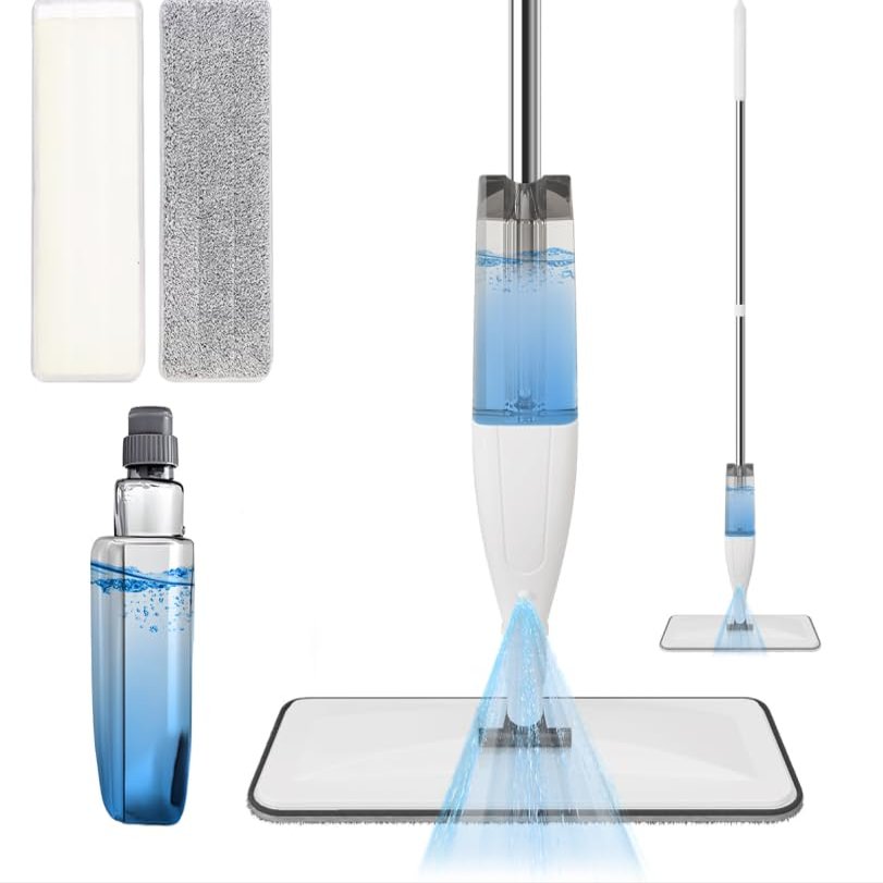 360 Microfiber Spray Mop for Floor Cleaning  VEGIMAX with Reusable Mop Pads and 550ml Refillable Bottle  Perfect for Laminate, Tile, Wall, Wood, and Hardwood Floors  Easy-to-Use Cleaning