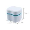 Denture Case with Strainer Basket,Denture Cup False Teeth Storage Container,Portable False Teeth Bath Cleaning Box view 3