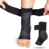 BLBTEDUAMDE Adjustable Ankle Support Sleeve - Ankle Brace For Men & Women, Perfect For Running, Basketball, Soccer, And Fitness(1PC Black,L) view 3