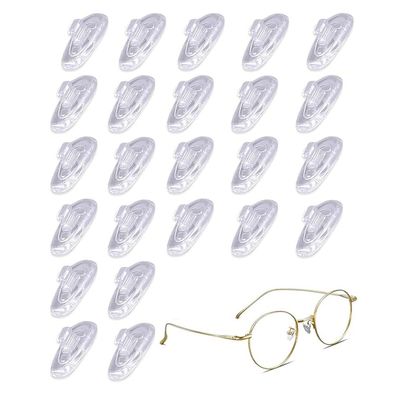 24 Pairs Eyeglass Repair Nose Pads, Soft Silicone Glasses Screw-in Anti-Slip for Sunglasses Reading Bridge Tool