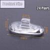24 Pairs Eyeglass Repair Nose Pads, Soft Silicone Glasses Screw-in Anti-Slip for Sunglasses Reading Bridge Tool view 2