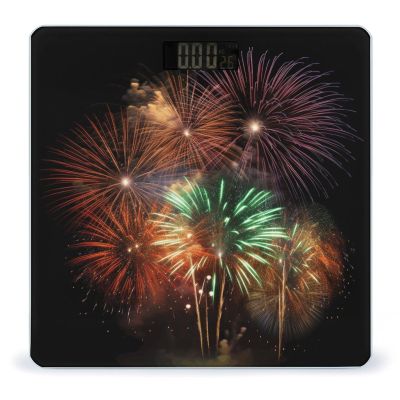 Weight Scale, Splendid Fireworks Print Digital Scale Bathroom Scale LCD Display Scale Body Weight Scale Portable Scale