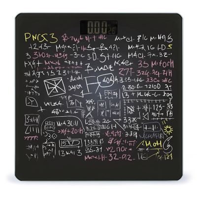 Weight Scale, Math Formula Print Digital Scale Bathroom Scale LCD Display Scale Portable Scale Fitness Scale Household Scale