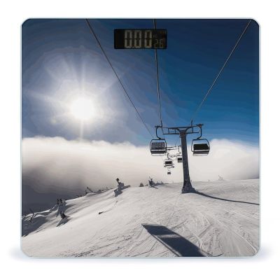 Weight Scale, Ski Lift at Sunshine Print Digital Scale Bathroom Scale LCD Display Scale Body Weight Scale Portable Scale