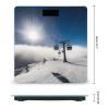 Weight Scale, Ski Lift at Sunshine Print Digital Scale Bathroom Scale LCD Display Scale Body Weight Scale Portable Scale view 2
