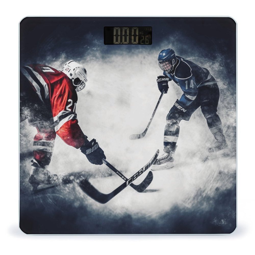 Weight Scale, Ice Hockey Art Print Digital Scale Bathroom Scale LCD Display Scale Portable Scale Fitness Scale Household Scale