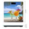 Weight Scale, Tropical Beach Drink Print Digital Scale Bathroom Scale LCD Display Scale Body Weight Scale Portable Scale view 2