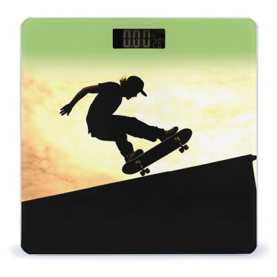 Weight Scale, Skateboard1 Print Digital Scale Bathroom Scale LCD Display Scale Body Weight Scale Portable Scale