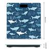 Weight Scale, Sharksm Print Digital Scale Bathroom Scale LCD Display Scale Body Weight Scale Portable Scale view 2
