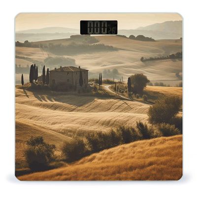 Weight Scale, View of Typical Tuscany Landscape Print Digital Scale Bathroom Scale LCD Display Scale Body Weight Scale Portable Scale