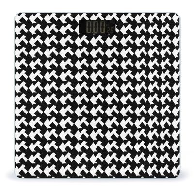 Weight Scale, Houndstooth Black Print Digital Scale Bathroom Scale LCD Display Scale Portable Scale Fitness Scale Household Scale