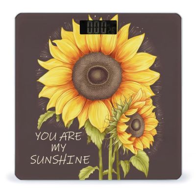 Weight Scale, You are My Sunshine Sunflower Print Digital Scale Bathroom Scale LCD Display Scale Body Weight Scale Portable Scale