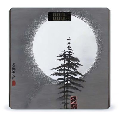 Weight Scale, Moon Pine Tree Print Digital Scale Bathroom Scale LCD Display Scale Portable Scale Fitness Scale Household Scale