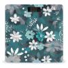 Weight Scale, Teal Grey and White Floral Print Digital Scale Bathroom Scale LCD Display Scale Body Weight Scale Portable Scale view 1