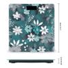 Weight Scale, Teal Grey and White Floral Print Digital Scale Bathroom Scale LCD Display Scale Body Weight Scale Portable Scale view 2