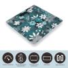 Weight Scale, Teal Grey and White Floral Print Digital Scale Bathroom Scale LCD Display Scale Body Weight Scale Portable Scale view 3