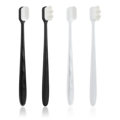 Portable Bristle Toothbrush with Wavy/Flat Bristles Floss Micro Nano Toothbrush,Good Cleaning Effect for Sensitive Teeth Oral Gum Recession