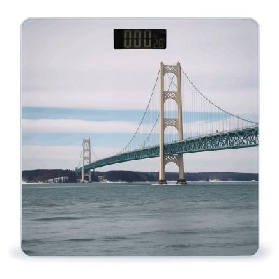 Weight Scale, Mackinac Suspension Bridge Print Digital Scale Bathroom Scale LCD Display Scale Portable Scale Fitness Scale Household Scale