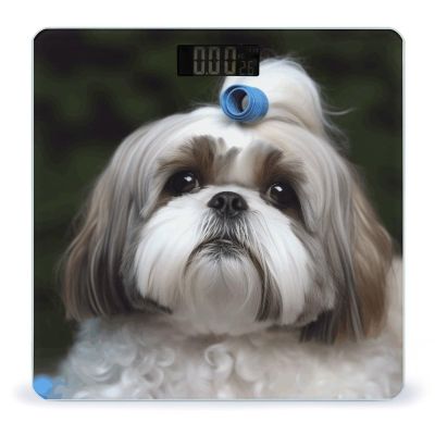Weight Scale, Shih Tzu Dog Print Digital Scale Bathroom Scale LCD Display Scale Body Weight Scale Portable Scale