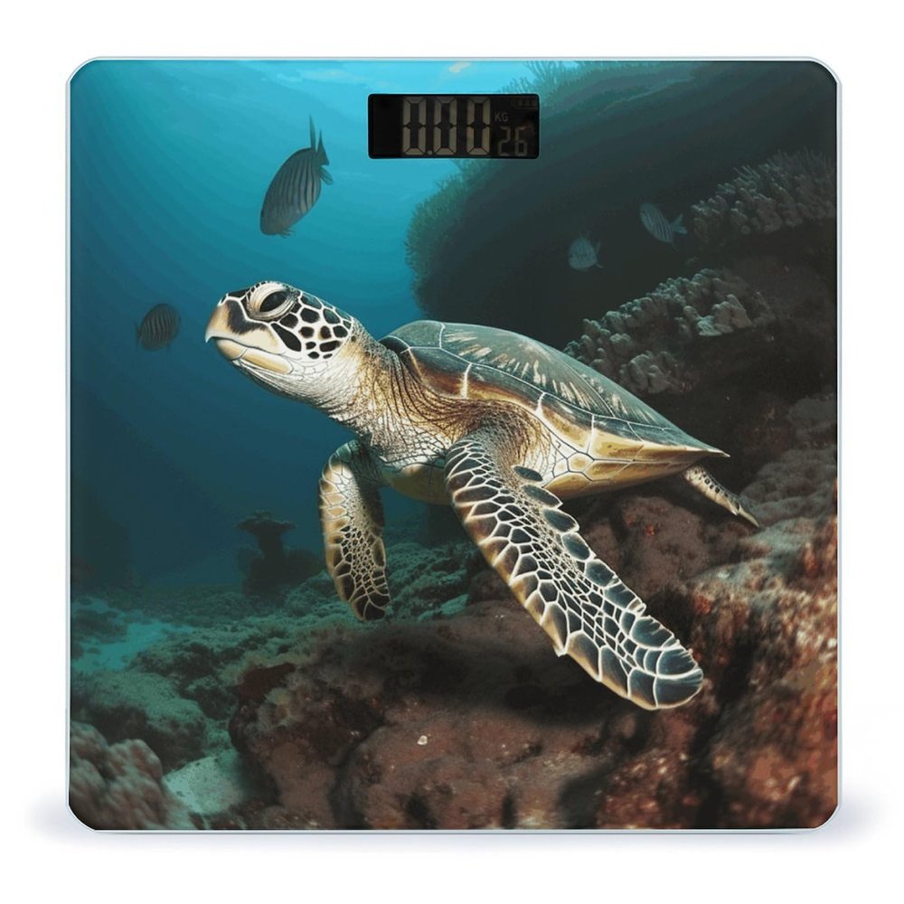 Weight Scale, Sea Turtle Print Digital Scale Bathroom Scale LCD Display Scale Body Weight Scale Portable Scale