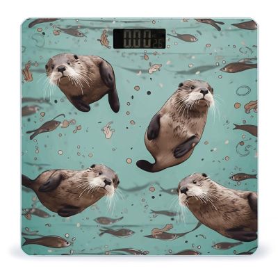 Weight Scale, Otters Print Digital Scale Bathroom Scale LCD Display Scale Portable Scale Fitness Scale Household Scale