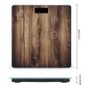 WYUSPGK Weight Scale, Wood Grain Print Digital Scale Bathroom Scale LCD Display Scale Body Weight Scale Portable Scale, style view 2