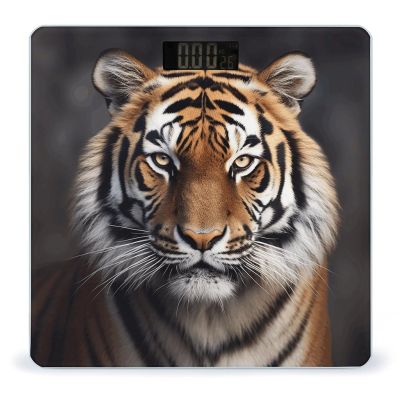Weight Scale, Tiger Print Digital Scale Bathroom Scale LCD Display Scale Body Weight Scale Portable Scale