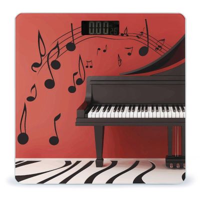 Weight Scale, Music Note Piano Print Digital Scale Bathroom Scale LCD Display Scale Portable Scale Fitness Scale Household Scale