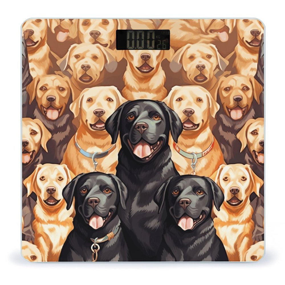 Weight Scale, Labrador Retriever Dogs Print Digital Scale Bathroom Scale LCD Display Scale Portable Scale Fitness Scale Household Scale