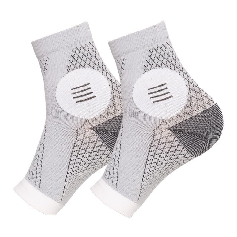 Adjustable Ankle Support Sleeve - Ankle Brace For Men & Women, Perfect For Running, Basketball, Soccer, And Fitness(Noir blanc,S)