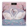 Weight Scale, White Swans with Floral Tree Print Digital Scale Bathroom Scale LCD Display Scale Body Weight Scale Portable Scale view 1