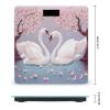 Weight Scale, White Swans with Floral Tree Print Digital Scale Bathroom Scale LCD Display Scale Body Weight Scale Portable Scale view 2