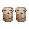 WHuaRunSen Beige Collapsible Trash Can, Portable Trash Can for Camping, Camping Trash Bag Holder, Garden Leaf Cleaning Trash Bags, 2 Pack Pop-up Design for Outdoor Waste Disposal view 1