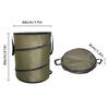 WHuaRunSen Beige Collapsible Trash Can, Portable Trash Can for Camping, Camping Trash Bag Holder, Garden Leaf Cleaning Trash Bags, 2 Pack Pop-up Design for Outdoor Waste Disposal view 2
