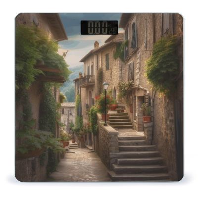 Weight Scale, Italy Tuscan Print Digital Scale Bathroom Scale LCD Display Scale Portable Scale Fitness Scale Household Scale