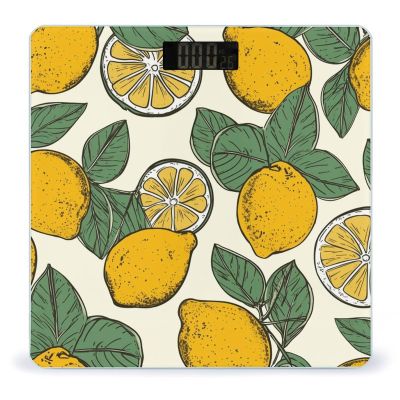 Weight Scale, Lemon Fruit Pattern Print Digital Scale Bathroom Scale LCD Display Scale Portable Scale Fitness Scale Household Scale